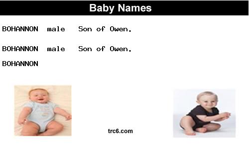 bohannon baby names